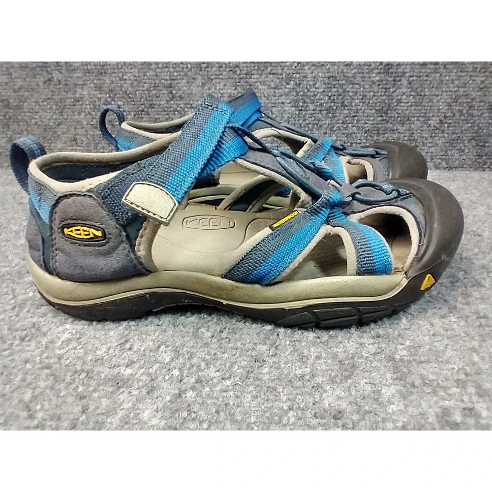 Keen Newport H2 Kids Sandals Blue Gray Waterproof Hiking Water Shoes Big Kid 5
